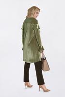 Tesettür giyim BEJ KOLLARI VE OMUZLARI VOLANLI TUNİK 4789-1