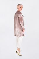 Tesettür giyim PUDRA KOLLARI VE OMUZLARI VOLANLI TUNİK 4789-1