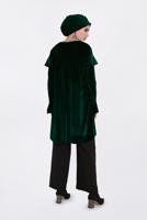Tesettür giyim YEŞİL KOLLARI VE OMUZLARI VOLANLI TUNİK 4789-1