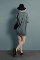 Tesettür giyim YEŞİL BASKILI EŞOFMAN TUNİK 167