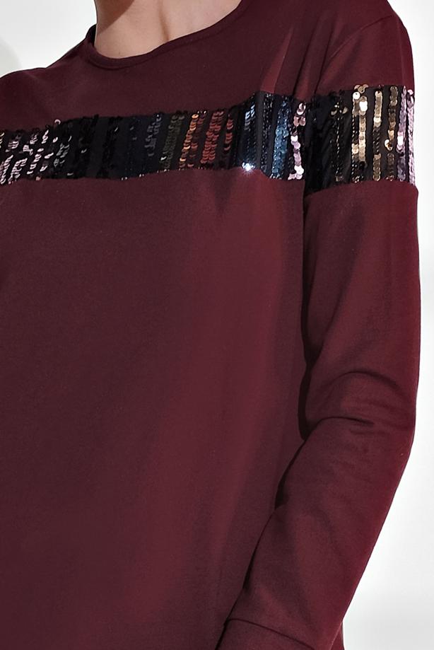 Vêtements hijab  SEQUINED COTTON SPORT TUNIC 0302  - TRENDTESETTÜR