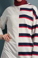 Vêtements hijab ROUGE TUNIQUE SPORT À RAYURES 497