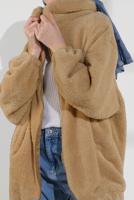 Vêtements hijab BRUN VESTE EN COTON À PEAU-DE-MOUTON 0502