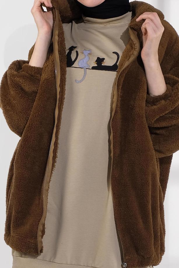 Hijab clothing  SHERPA COTTON JACKET 0502 - TRENDTESETTÜR