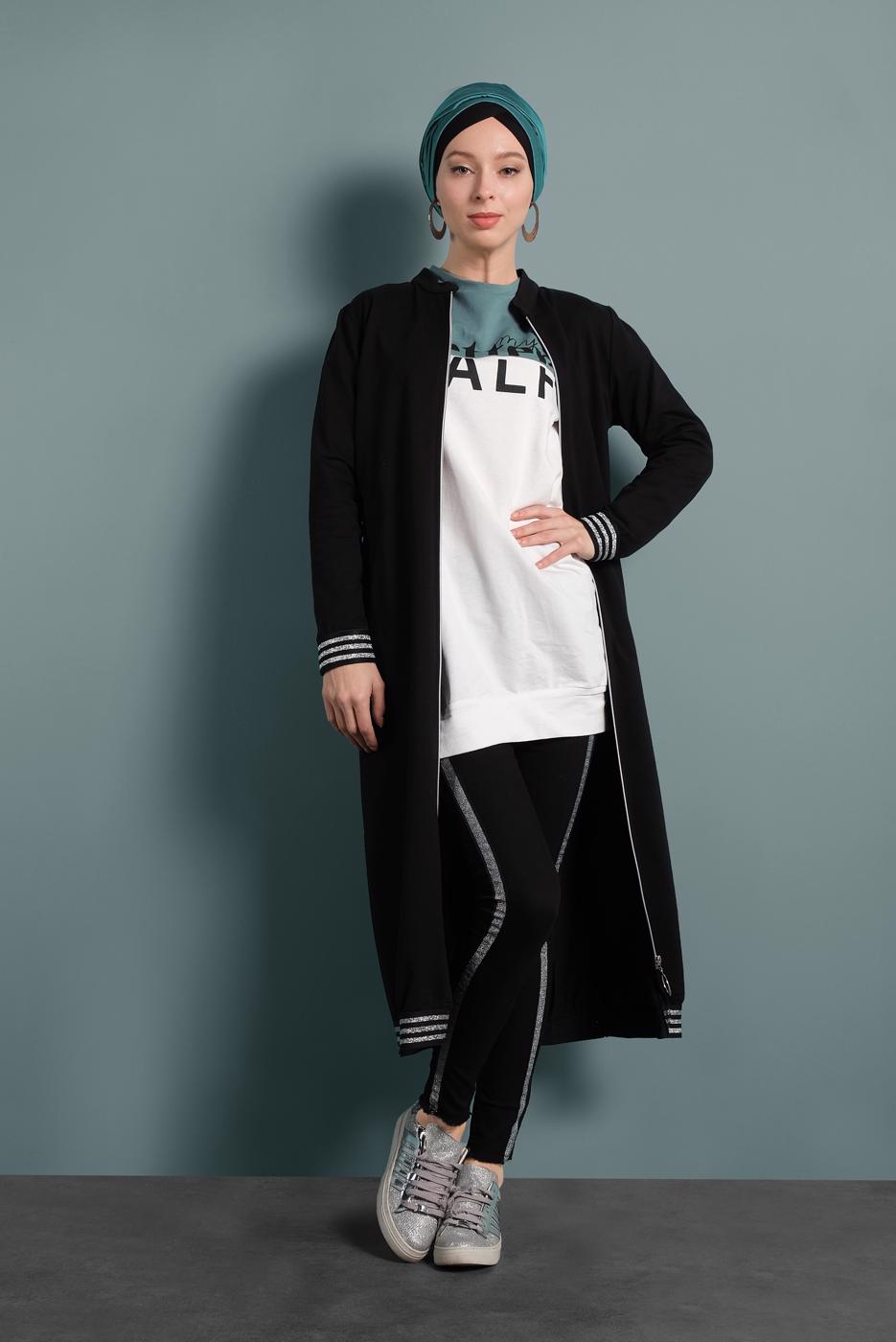 Hijab clothing GREEN DOUBLE-COLORED TUNIC 537 