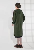 Vêtements hijab KAKI SURVÊTEMENT À IMPRIMÉ AVEC CAPUCHE 635 