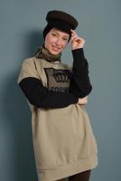 Tesettür giyim BEJ TAŞLI EŞOFMAN TUNİK 647