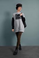 Vêtements hijab GRIS TUNIQUE SPORT À STRASS 647 