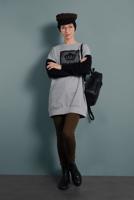 Vêtements hijab GRIS TUNIQUE SPORT À STRASS 647 