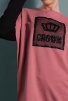 Tesettür giyim PEMBE TAŞLI EŞOFMAN TUNİK 647