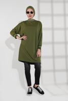 Hijab clothing KHAKI SPARKLY CREW-NECK TUNIC 0712