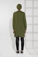 Hijab clothing KHAKI SPARKLY CREW-NECK TUNIC 0712