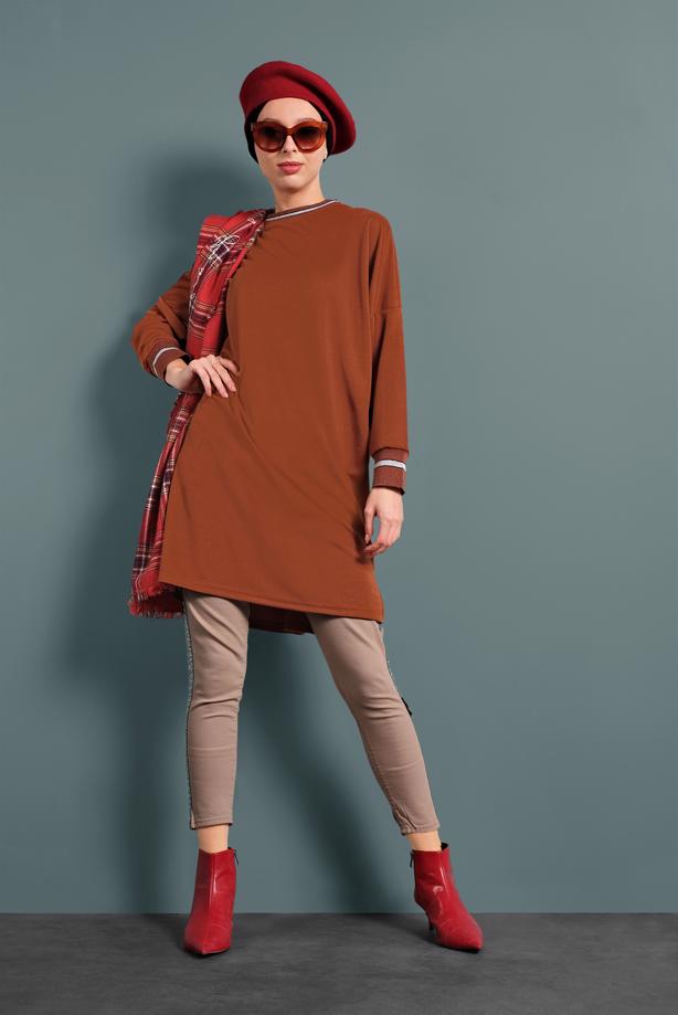 Hijab clothing  SPARKLY CREW-NECK TUNIC 0712 - TRENDTESETTÜR