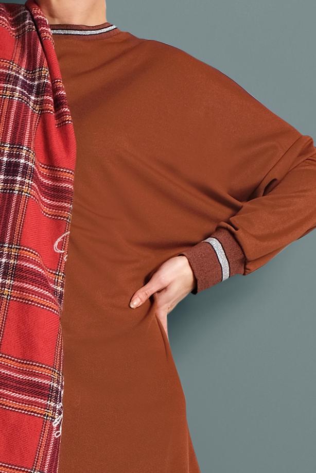 Hijab clothing  SPARKLY CREW-NECK TUNIC 0712 - TRENDTESETTÜR