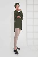 Hijab clothing KHAKI COTTON PRINTED TUNIC 2300 