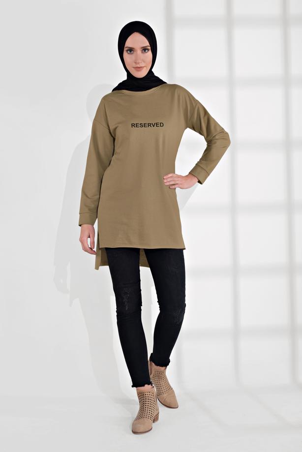 Vêtements hijab  COTTON PRINTED TUNIC 2300  - TRENDTESETTÜR