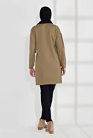 Vêtements hijab BRUN TUNIQUE EN COTON À IMPRIMÉE 2300 