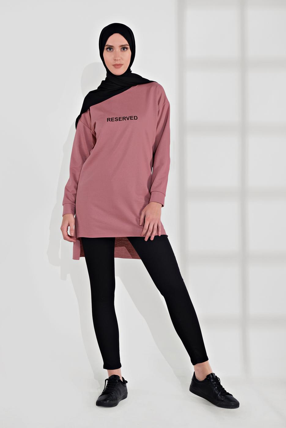 Vêtements hijab ROSE TUNIQUE EN COTON À IMPRIMÉE 2300 