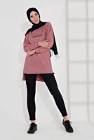 Hijab clothing PINK COTTON PRINTED TUNIC 2300 