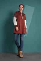 Vêtements hijab BRUN SURVÊTEMENT À BRODÉ AVEC CAPUCHE 2655 