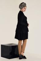 Tesettür giyim SİYAH VOLANLI KAT KAT TUNİK 4632 