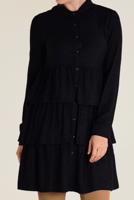 Tesettür giyim SİYAH VOLANLI KAT KAT TUNİK 4632 