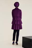 Tesettür giyim MOR VOLANLI KAT KAT TUNİK 4632 