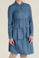 Tesettür giyim YEŞİL VOLANLI KAT KAT TUNİK 4632 