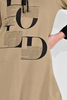 Vêtements hijab BRUN TUNIQUE EN SPORT À IMPRIMÉE AVEC CAPUCHE 4655 