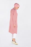 Tesettür giyim MERCAN OMUZLARI ZIMBALI UZUN TUNİK 4669