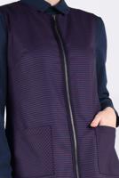 Tesettür giyim LACİVERT FERMUARLI ERKEK YAKA İKİLİ TUNİK 4687