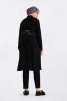 Tesettür giyim SİYAH NAKIŞ DETAYLI DÜĞMELİ TUNİK 4720