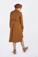 Tesettür giyim TABA NAKIŞ DETAYLI DÜĞMELİ TUNİK 4720