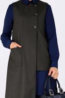 Tesettür giyim LACİVERT ASİMETRİK KESİM PÖTİKARE DESENLİ İKİLİ TUNİK 4756