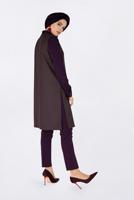 Tesettür giyim VİZON ASİMETRİK KESİM PÖTİKARE DESENLİ İKİLİ TUNİK 4756