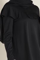 Tesettür giyim SİYAH VOLANLI SALAŞ TUNİK 4770 