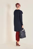 Tesettür giyim LACİVERT VOLANLI SALAŞ TUNİK 4770 