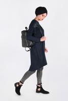 Tesettür giyim SİYAH OMUZLARI NAKIŞLI VOLANLI TUNİK 4777 