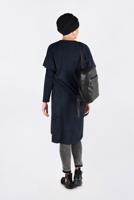 Tesettür giyim SİYAH OMUZLARI NAKIŞLI VOLANLI TUNİK 4777 