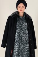 Tesettür giyim GRİ LEOPAR DESENLİ TUNİK 4808 