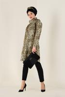 Tesettür giyim KAHVE LEOPAR DESENLİ TUNİK 4808 