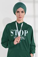 Vêtements hijab VERT TUNIQUE EN SPORT À IMPRIMÉE 6102