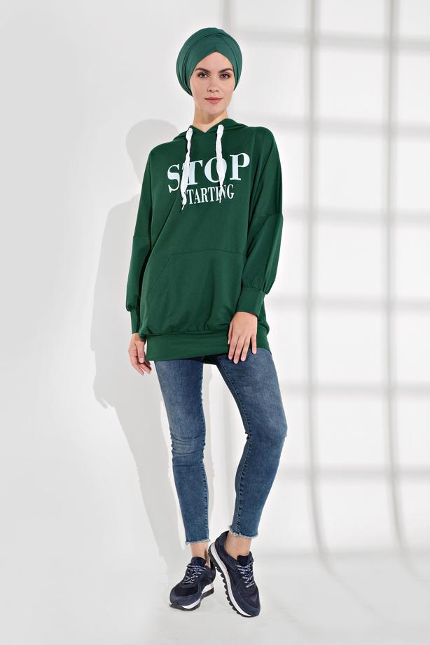 Vêtements hijab  PRINTED SPORT TUNIC 6102  - TRENDTESETTÜR