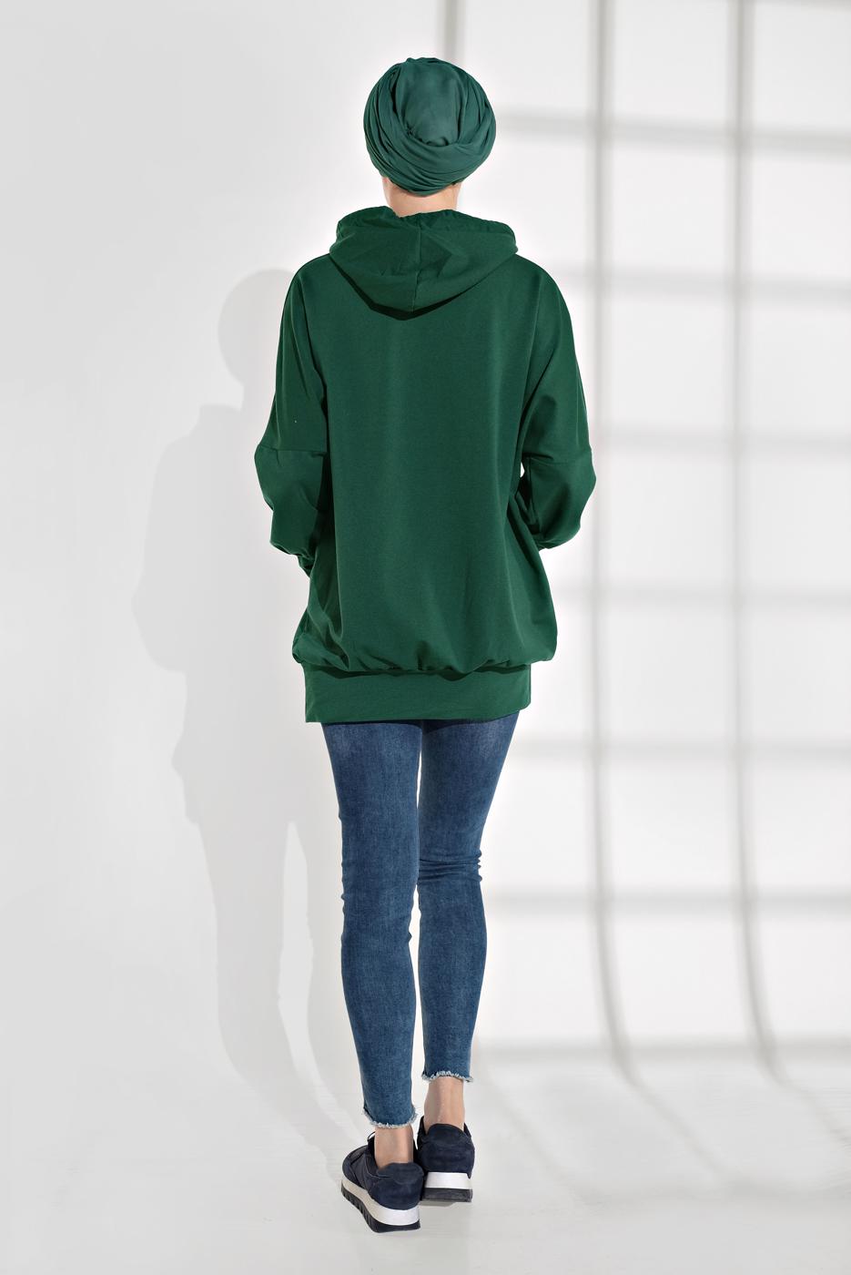 Vêtements hijab VERT TUNIQUE EN SPORT À IMPRIMÉE 6102