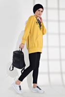 Vêtements hijab JAUNE TUNIQUE EN SPORT À IMPRIMÉE 6102