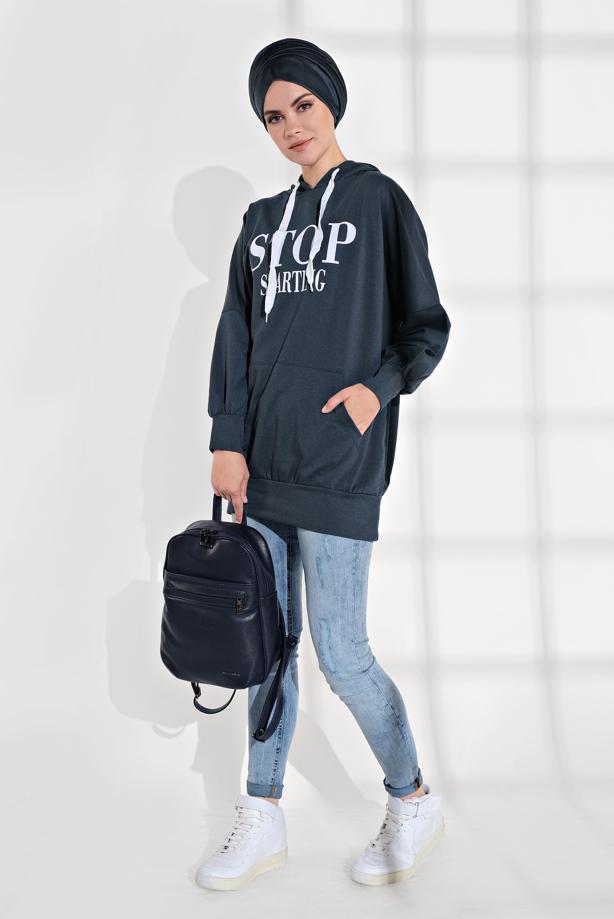 Vêtements hijab  PRINTED SPORT TUNIC 6102  - TRENDTESETTÜR