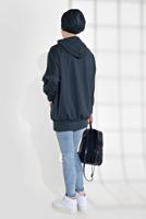 Vêtements hijab BLEU MARINE TUNIQUE EN SPORT À IMPRIMÉE 6102