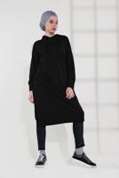 Hijab clothing BLACK COTTON TUNIC 9822