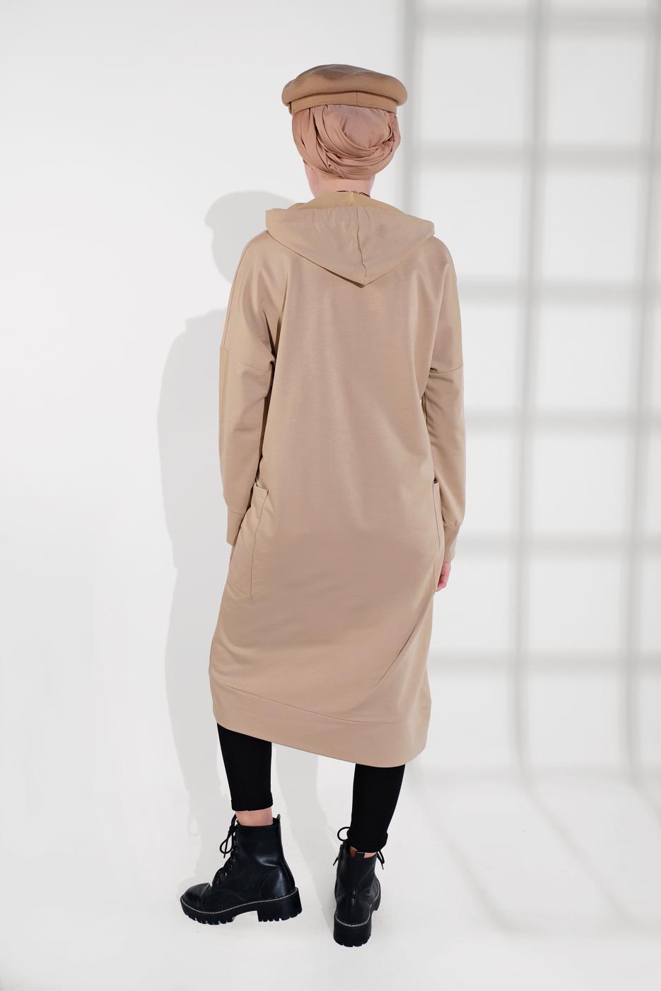 Hijab clothing BEIGE COTTON TUNIC 9822 