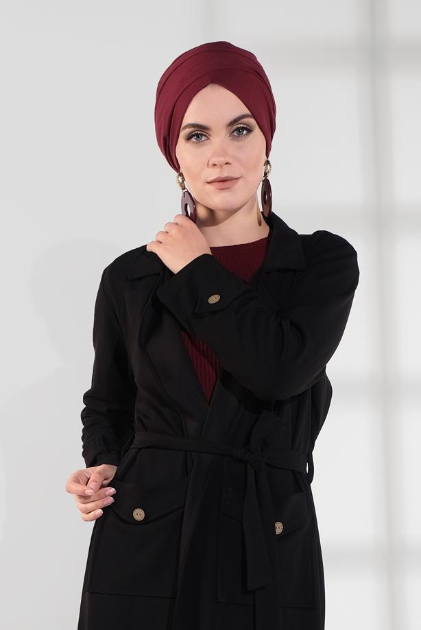 Hijab clothing  BELTED TRENCH-COAT 4004  - TRENDTESETTÜR